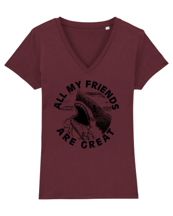All my friends are great Burgundy