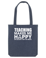 Teaching makes me happy Sacoșă textilă