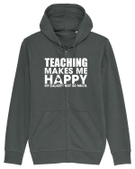 Teaching makes me happy Hanorac cu fermoar Unisex Connector