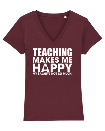 Teaching makes me happy Burgundy