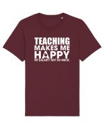 Teaching makes me happy Tricou mânecă scurtă Unisex Rocker