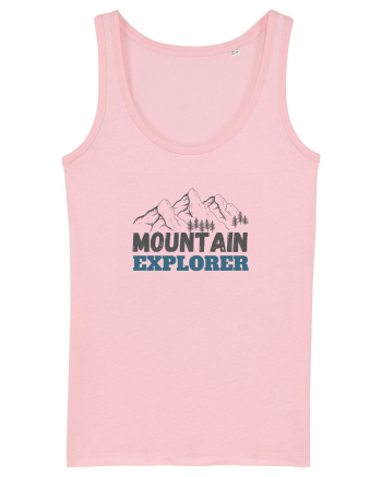 Mountain Explorer Illustration Cotton Pink