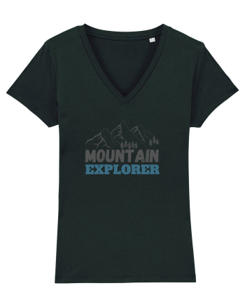 Mountain Explorer Illustration Black