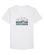 Mountain Explorer Illustration Tricou mânecă scurtă guler larg Bărbat Skater