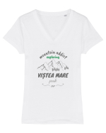 Mountain Addict Viștea Mare Peak Tricou mânecă scurtă guler V Damă Evoker