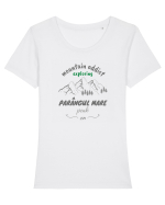 Mountain Addict Parângul Mare Peak Tricou mânecă scurtă guler larg fitted Damă Expresser