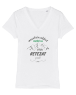 Mountain Addict Retezat Peak Tricou mânecă scurtă guler V Damă Evoker