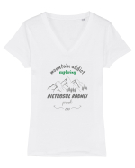 Mountain Addict Pietrosul Rodnei Peak Tricou mânecă scurtă guler V Damă Evoker