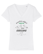 Mountain Addict Godeanu Peak Tricou mânecă scurtă guler V Damă Evoker