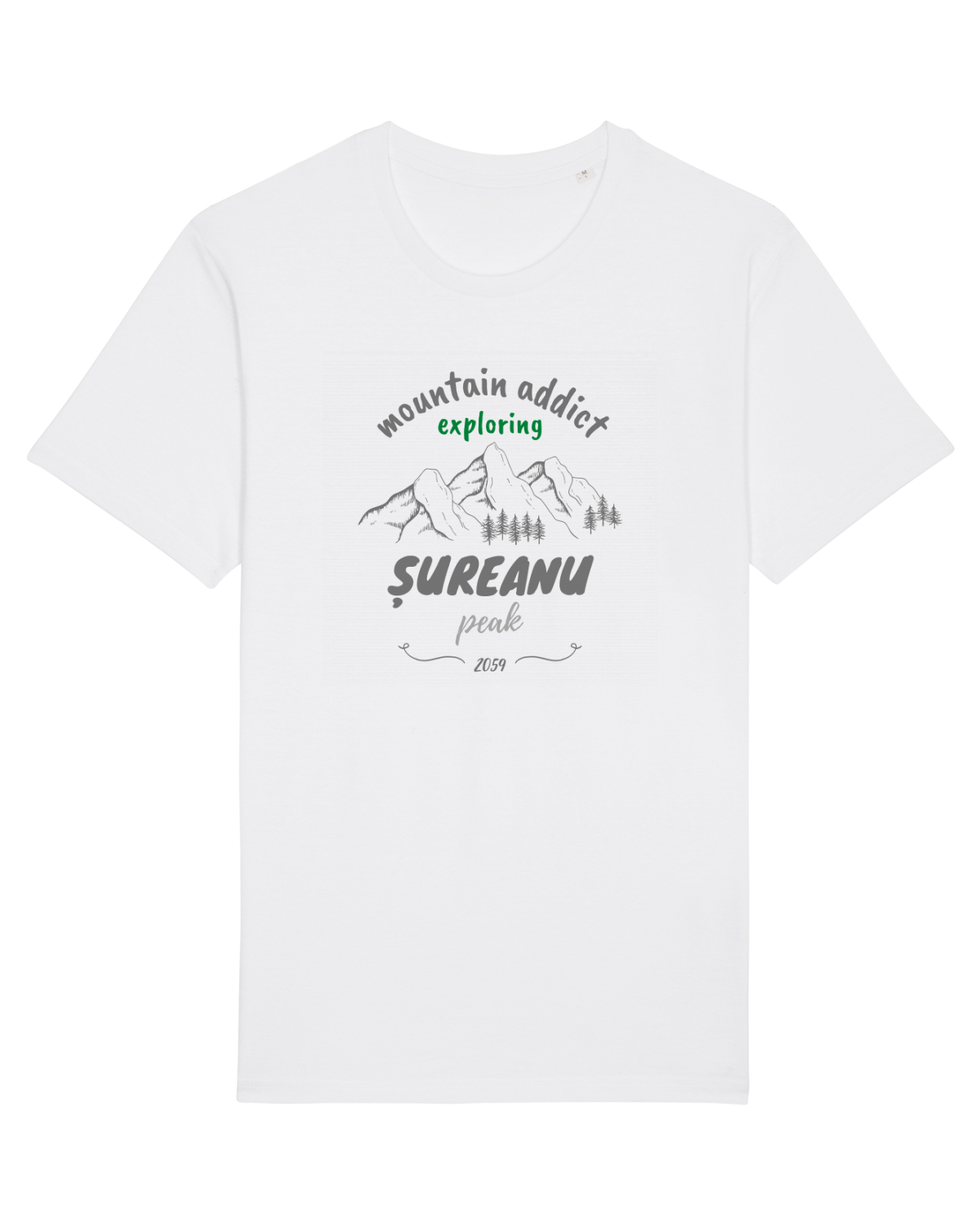 Tricou mânecă scurtă Unisex Rocker White
