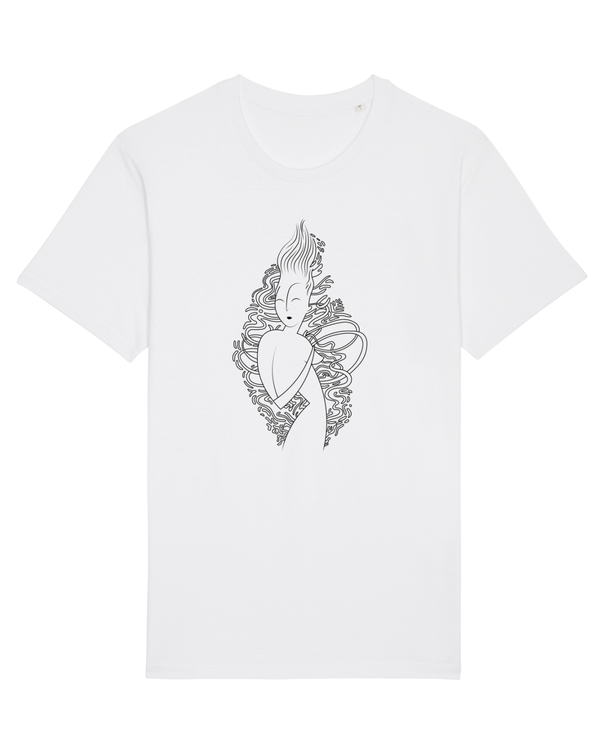 Tricou mânecă scurtă Unisex Rocker White