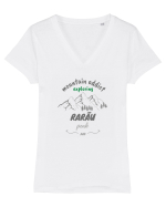 Mountain Addict Rarău Peak Tricou mânecă scurtă guler V Damă Evoker