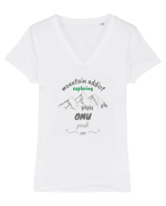Mountain Addict Omu Peak Tricou mânecă scurtă guler V Damă Evoker