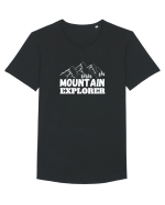Mountain Explorer White Tricou mânecă scurtă guler larg Bărbat Skater