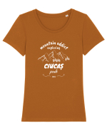 Mountain Addict Ciucaș Peak White (Vârful Ciucaș) Tricou mânecă scurtă guler larg fitted Damă Expresser