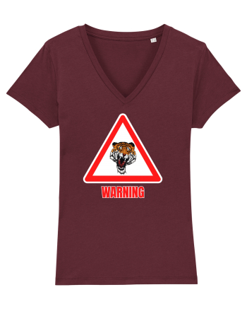Tiger Warning Burgundy