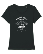 Mountain Addict Rarău Peak White (Vârful Rarău)  Tricou mânecă scurtă guler larg fitted Damă Expresser