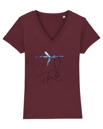 whale in minde Burgundy