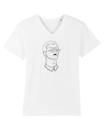 Fluturi in zbor Tricou mânecă scurtă guler V Bărbat Presenter