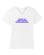 Sweat is just human watercooling.  Tricou mânecă scurtă guler V Bărbat Presenter