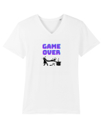 Gamer Life Game Over (probleme în paradis)  Tricou mânecă scurtă guler V Bărbat Presenter