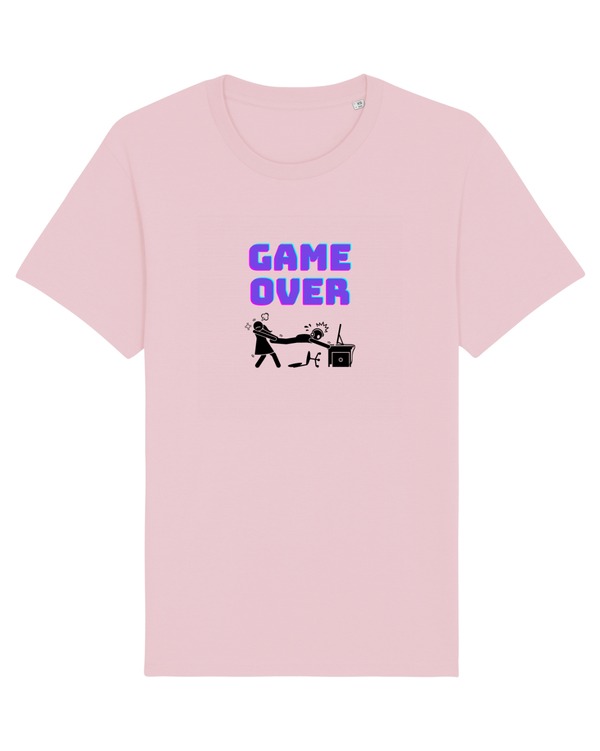 Tricou mânecă scurtă Unisex Rocker Cotton Pink