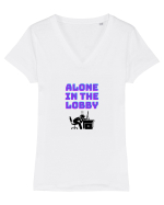Gamer Life alone in the lobby (când nu mai e nimeni în lobby)  Tricou mânecă scurtă guler V Damă Evoker