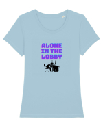 Gamer Life alone in the lobby (când nu mai e nimeni în lobby)  Tricou mânecă scurtă guler larg fitted Damă Expresser