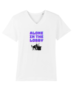 Gamer Life alone in the lobby (când nu mai e nimeni în lobby)  Tricou mânecă scurtă guler V Bărbat Presenter