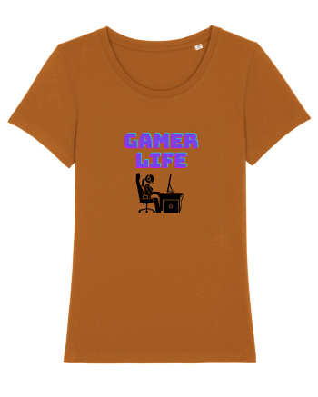 Gamer Life Girl (viața de gamer fete)  Roasted Orange