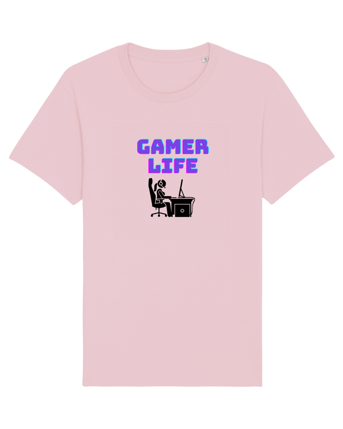 Tricou mânecă scurtă Unisex Rocker Cotton Pink
