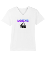 Gamer Life losing (uneori mai și pierdem)  Tricou mânecă scurtă guler V Bărbat Presenter