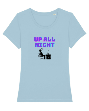 Gamer Life up all night (când te joci toată noaptea)  Sky Blue
