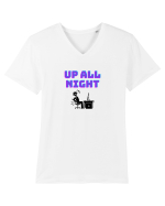 Gamer Life up all night (când te joci toată noaptea)  Tricou mânecă scurtă guler V Bărbat Presenter