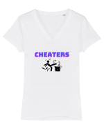 Gamer Life cheaters (când joci cu trișori)  Tricou mânecă scurtă guler V Damă Evoker