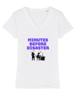 Gamer Life minutes before disaster (viața de gamer, aveți grijă la iubite)  Tricou mânecă scurtă guler V Damă Evoker