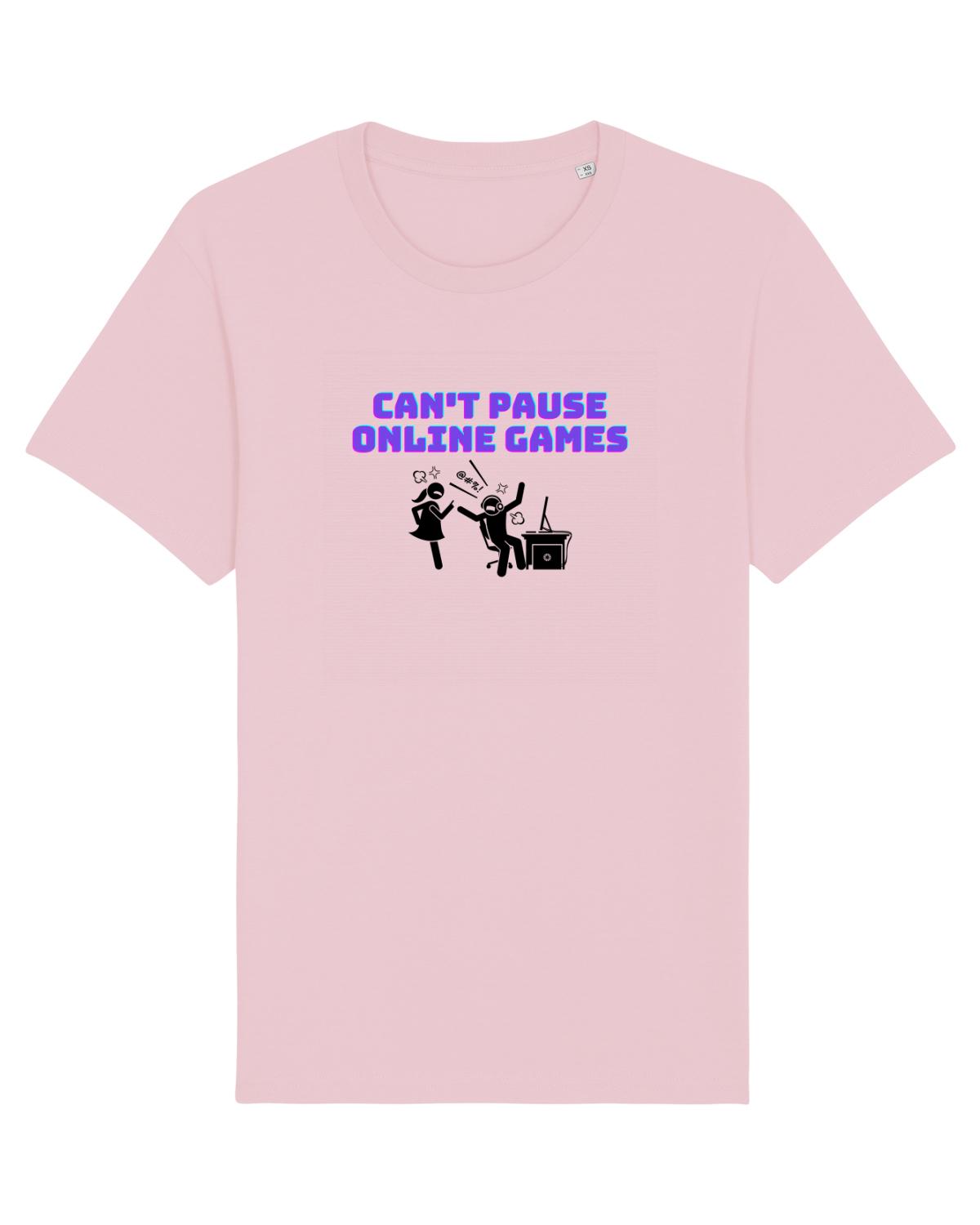 Tricou mânecă scurtă Unisex Rocker Cotton Pink