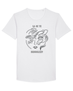 La ce te benoclezi? Tricou mânecă scurtă guler larg Bărbat Skater