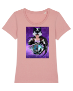 Ahri  Tricou mânecă scurtă guler larg fitted Damă Expresser