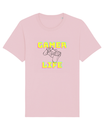 Gamer Life consolă neagră  Cotton Pink