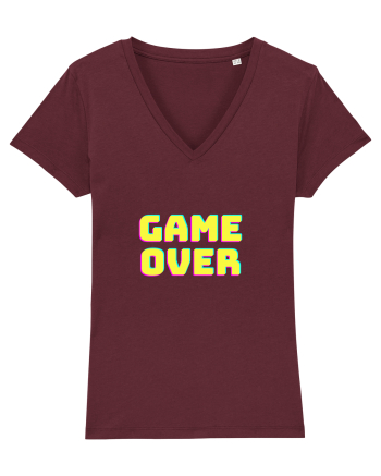 Gamer Life Game Over  Burgundy