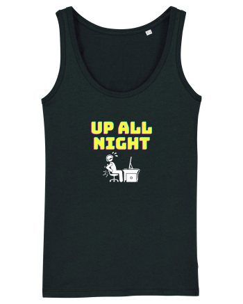 Gamer Life up all night (când te joci toată noaptea) alb Black