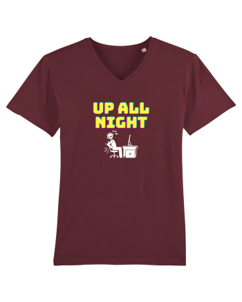 Gamer Life up all night (când te joci toată noaptea) alb Burgundy