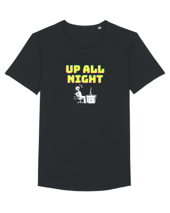 Gamer Life up all night (când te joci toată noaptea) alb Black