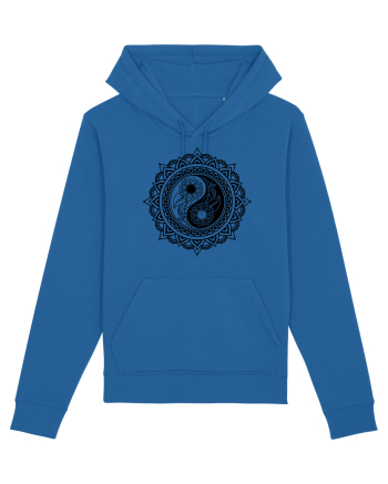 Yin Yang Symbol in a Mandala Royal Blue