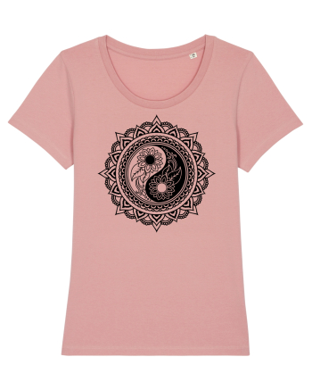 Yin Yang Symbol in a Mandala Canyon Pink
