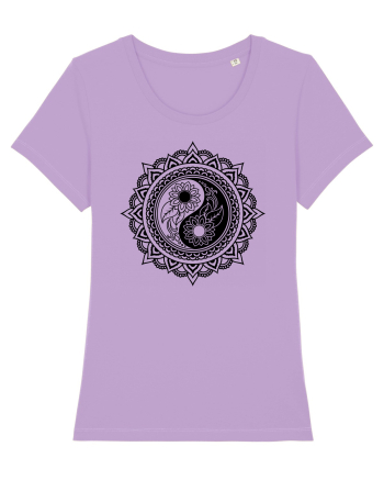 Yin Yang Symbol in a Mandala Lavender Dawn
