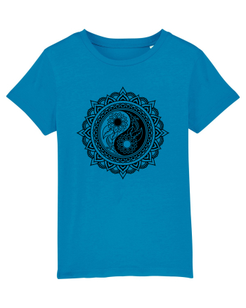 Yin Yang Symbol in a Mandala Azur
