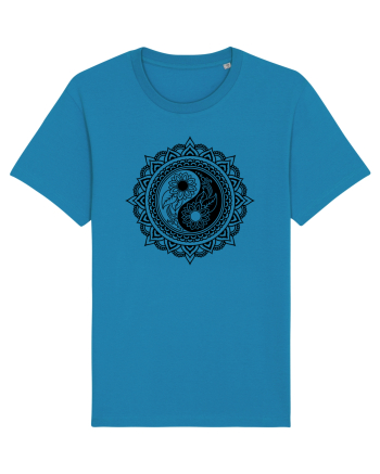 Yin Yang Symbol in a Mandala Azur