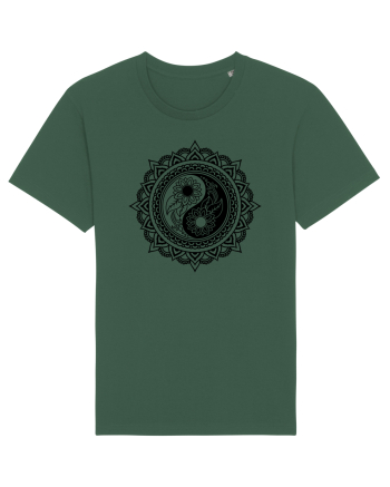 Yin Yang Symbol in a Mandala Bottle Green